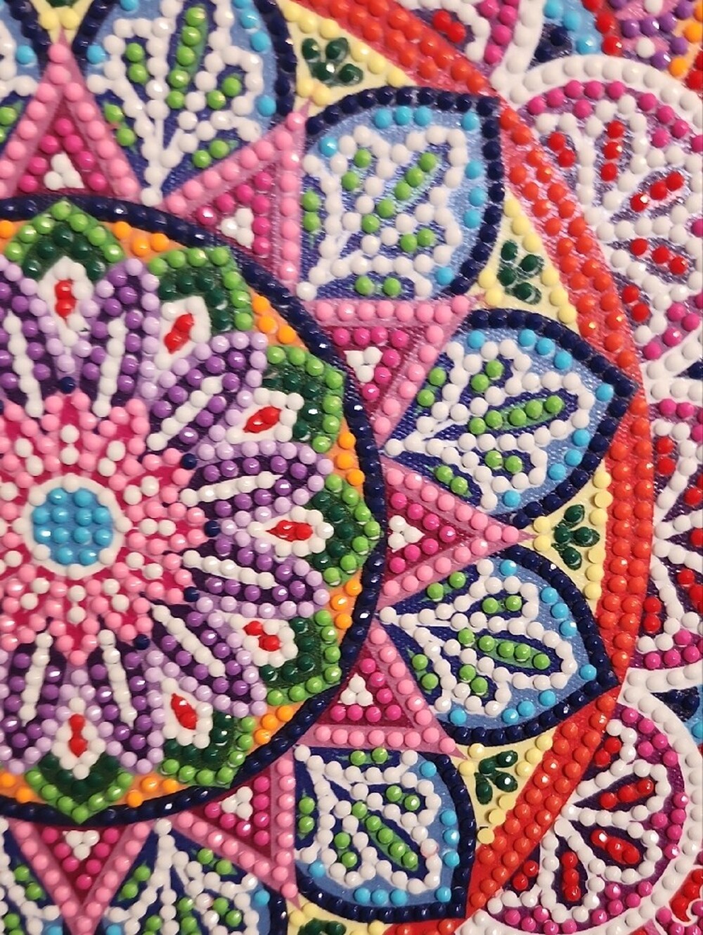 Diamond Painting finished. Purple Mandala Canvas Wall Art - Picture 3 of 7